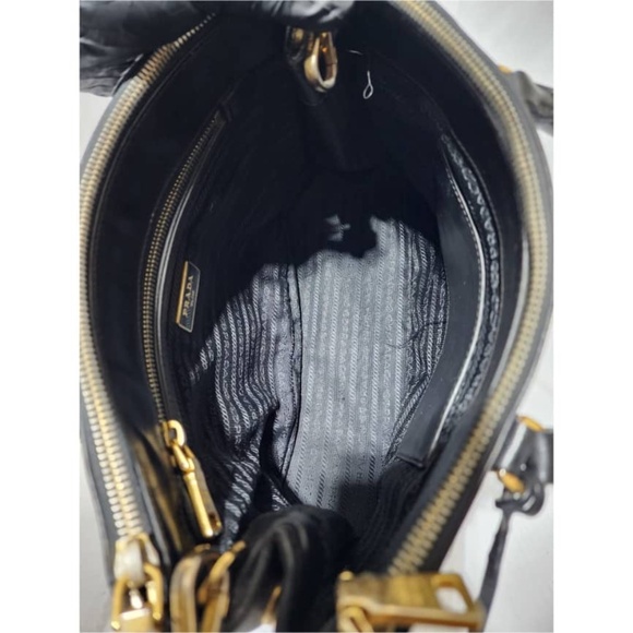 Authentic PRADA Saffiano Small Galleria Double Zip Tote Bag Black - Picture 10 of 15